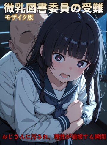 【フル漫画】【CG】微乳図書委員の受難 おじさんに汚され、理性が崩壊する瞬間 モザイク版｜s594allud04394